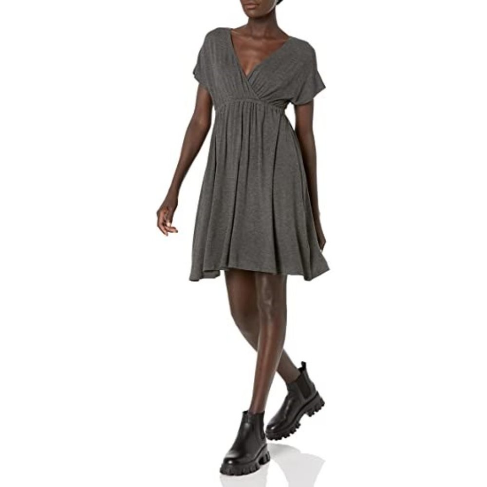 Casual Surplice Flare Dress